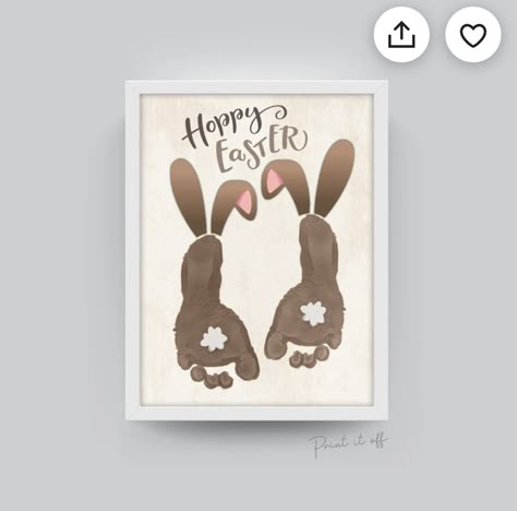 Easter Bunny Footprints, Baby Footprint Crafts, Hand Print Art, Baby Art Crafts, Baby Art Projects, Footprint Crafts, Toddler Arts And Crafts, Diy Bebe, Toddler Activity