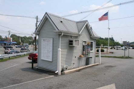 Small Drive-Thru Coffee Shop Offers Big Menu - Business - Tri-Boro, NJ Patch Drive Thru Coffee Shop Ideas, Drive Thru Coffee Shop Interior, Small Drive Thru Coffee Shop, Container Coffee Shop Drive Thru, Drive True Coffee Shop, Daiquiri Bar, Coffee Shop Menu Board, Daiquiri Shop, Barn Cafe