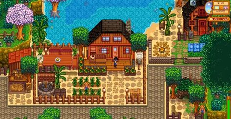 Ocean Farm Stardew, Stardew Valley Beach Farm Layout No Mods, Stardew Valley Beach Farm Layout Ideas, Stardew Valley Beach Farm Design, Stardew Beach Farm Layout, Beach Farm Stardew Valley, Stardew Valley Beach Farm Layout, Stardew Layout, Stardew Ideas