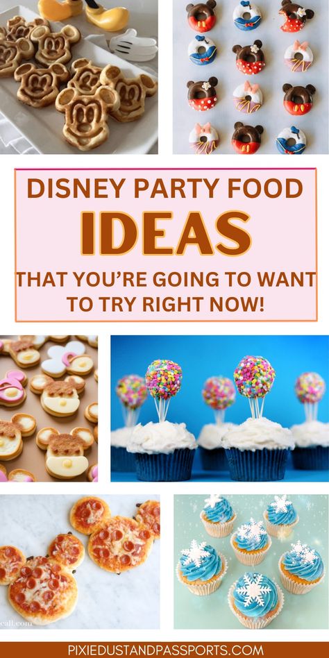 Whether you need Disney party food ideas for adults or kids, these tasty treats have got you covered. From Monsters Inc party food to birthday goodies, I've got them all! Disney cars birthday party ideas food, Disney party food ideas for kids, Disney Princess birthday party food ideas, Disney frozen party food ideas. Disney Snack Ideas For Party, Disney Birthday Food Ideas, Disney Party For Kids, Disney Snacks For Party, Disney Themed Food Recipes, Disney Party Treats, Disney Theme Bday Party, Disney Finger Foods, Modern Disney Party