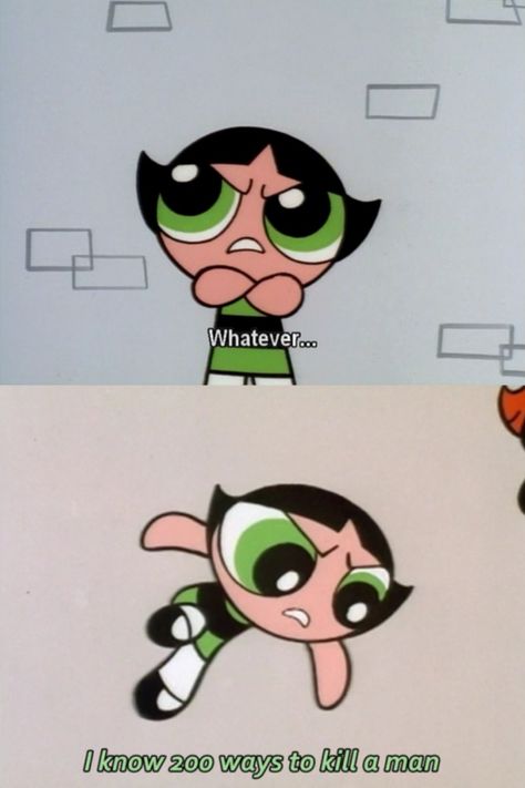 Buttercup Ppg Icon, 90s Cartoons Aesthetic, Buttercup Mood, Going Nonverbal, Cartoon Characters Pfp, Buttercup Pfp, Powerpuff Girls Meme, Gym Jokes, Buttercup Powerpuff