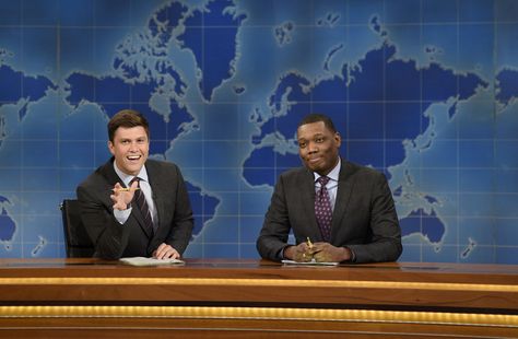 It's Official, 'Weekend Update' From 'Saturday Night Live' Is Coming To Primetime | The Huffington Post Snl Weekend Update, Snl Characters, Michael Che, Snl Cast Members, N Word, Weekend Update, Kate Mckinnon, Sketch Comedy, Comedy Tv