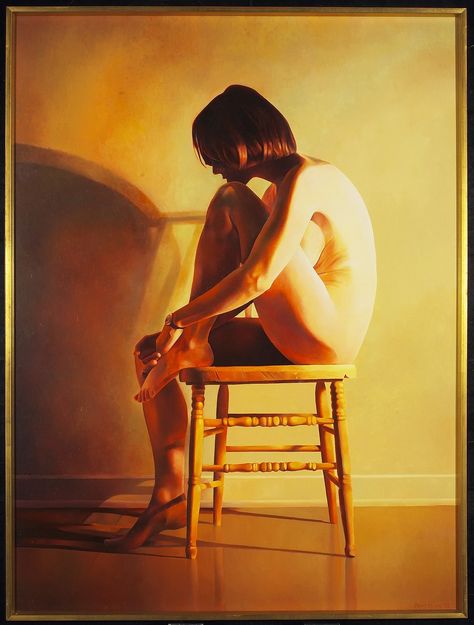 Mary Pratt, Nude on a Kitchen Chair, 1979. Oil on untempered hardboard. Mary Pratt, Life Drawing Classes, Art Gallery Of Ontario, Kitchen Chair, A Muse, Women Artists, The Muse, Canadian Art, Portrait Images