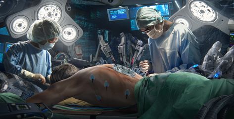 ArtStation - Neuromancer: Case's Surgery, Niek Schlosser Surgery Art, Cyberpunk Aesthetic, Science Fiction Art, Cyberpunk Art, Space Opera, Cyberpunk 2077, Story Inspiration, Life Photo, Sci Fi Art