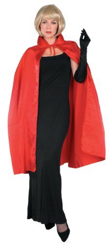 Rubie's Satin Cape with Collar 3/4 Length Costume, Red, 45-Inch Best Halloween Costumes & Dresses USA Magician Costume, Halloween Aesthetic Vintage, Crafts Halloween Diy, Cape Costume, Quotes Halloween, Games Halloween, Food Halloween, Treats Halloween, Red Cape