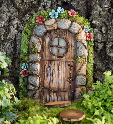 Accent Door, Fancy Garden, Stone Door, Door Tree, Tree Miniature, Fairy Garden Doors, Fairy Tree Houses, Fairy Folk, Elf Door