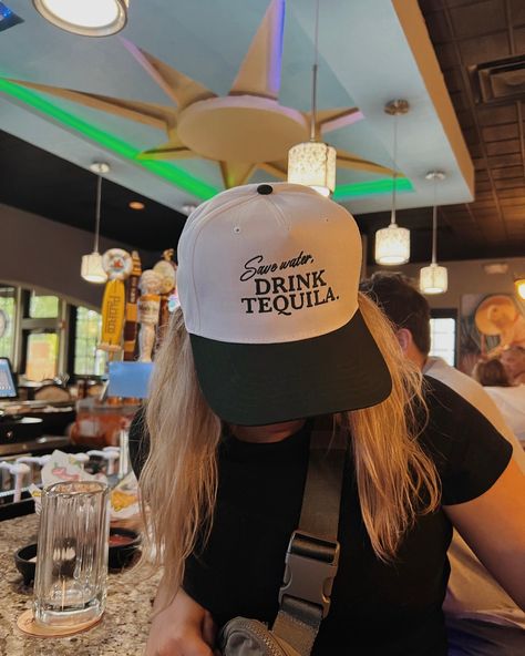 Save 🌊, Drink Tequila 🌞 Save Water Drink Tequila, I Get Money, Save Water Drink, Water Drink, 6 Panel Cap, Cricut Craft Room, Save Water, Embroidered Sweatshirts, Cricut Crafts