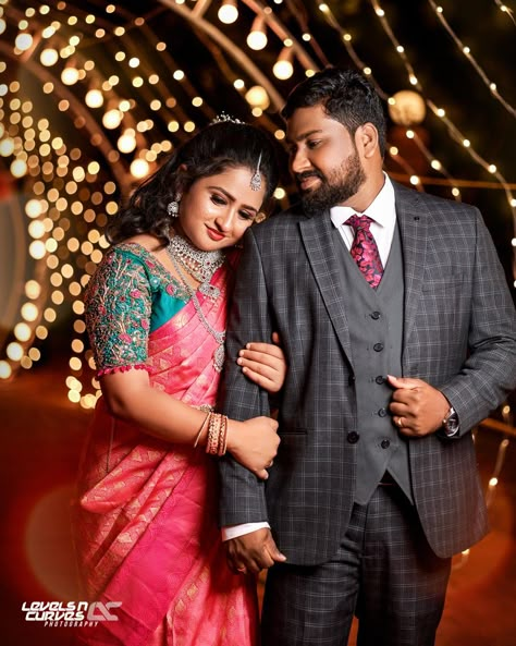 Couple photo Reception Couple Photo, Couple Stage Poses, Post Wedding Stills, Reception Couple Photoshoot, Sangeet Poses For Couple, Wedding Reception Photoshoot, Couple Poses Reception, Reception Poses Couple, Indian Wedding Reception Couple Poses