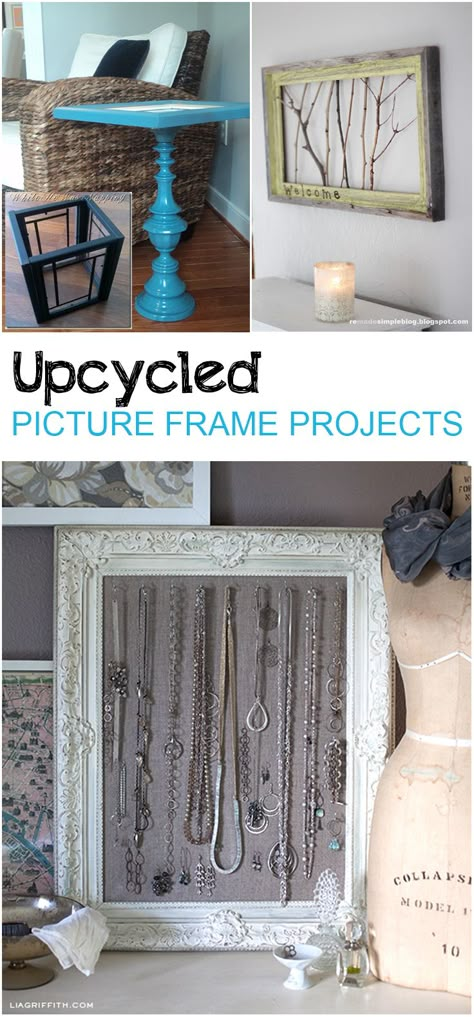 Upcycled Picture Frame idesa- 10 Creative uses for old picture frames. Upcycled Picture Frames, Picture Frame Projects, Frame Projects, Picture Frame Crafts, Old Picture Frames, Frame Ideas, Diy Picture Frames, Old Frames, Diy Picture