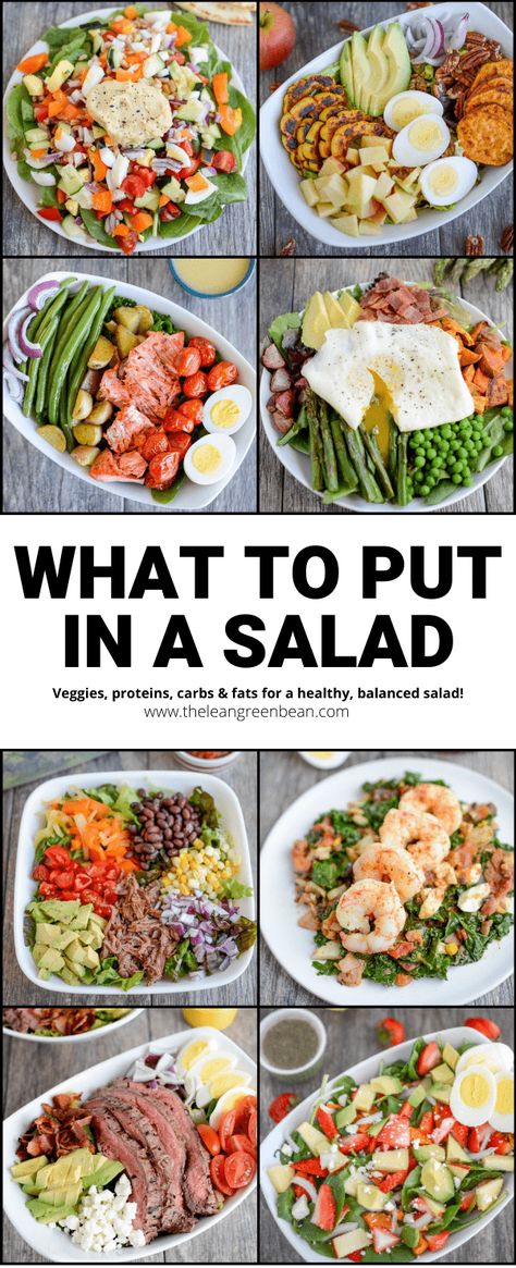 What To Put In A Salad 6 Salads Without Lettuce, Balanced Salad, Salad Appetizer Cups, Make A Salad, Vegetarian Protein Sources, Mandarin Oranges, Healthy Carbs, Tossed Salad, Salad Toppings