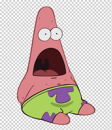 Patrick Star Screaming, Shocked Patrick, Squidward Face, Omg Face, Patrick Star Meme, Squidward Art, Surprised Patrick, Patrick Meme, Crab Cartoon