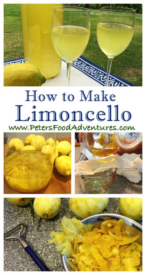 Limoncello Recipes, Italian Limoncello Recipe, Lemon Cello, Italian Limoncello, Making Limoncello, Limoncello Recipe, Homemade Limoncello, Homemade Alcohol, Homemade Liquor