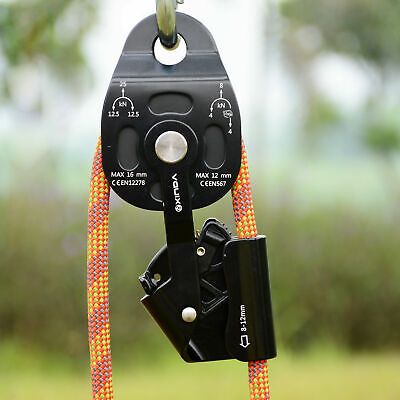 ad eBay - Heavy Lifting Pulling Device Rock Tree Climbing Rope Pulley Outdoor Rescue Gear - Buy Now, click the link (eBay) Tree Climbing Rope, Attic Lift, Construction Gear, Angler Kayak, Rock Climbing Gear, Tree Climbing, Climb Trees, Climbing Gear, Caving