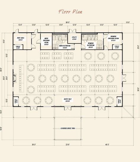 Pre-designed Event Center Great Plains Western Horse Barn Main Floor Plan Layout Banquet Layout Floor Plans, Banquet Hall Layout Plan, Ballroom Layout Floor Plans, Banquet Hall Design Plan, Wedding Hall Floor Plan, Event Floor Plan Layout, Convention Hall Plan, Event Place Ideas, Event Hall Plan