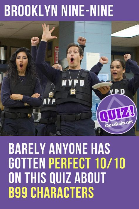 Check yourself - welcome to "Brooklyn Nine-Nine - About Characters Quiz!" Answer all questions and you will find out how well you know Brooklyn Nine-Nine Characters. #BrooklynNineNine #Brooklyn99 #tvshow #quiz Brooklyn Nine Nine Scenes, B99 Halloween Heist Episodes, Brooklyn 99 Aesthetic Wallpaper, Brooklyn 99 Birthday Party, Brooklyn Nine Nine Workout, Brooklyn Nine Nine Episodes To Watch, Brooklyn Nine Nine Quiz, Brooklyn Nine Nine Wallpaper Aesthetic, Brooklyn Nine Nine Poster