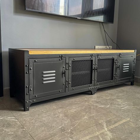 Elevate your entertainment space with our industrial-chic TV console, combining functionality and style with its sleek steel design. Perfect for a modern setup. 📺🌟 🔍 Industrial Steel TV Console MYSTEEL $418.00 lofthome.com/products/tv-console-mysteel #lofthomefurniture #TVConsoleStyle #IndustrialDesign #ModernLiving #ChicInteriors #MinimalistHome #ElegantFurniture #HomeTrends Industrial Tv Console, Modern Setup, Industrial Console, Loft Home, Industrial Tv Stand, Console Styling, Tv Set, Tv Sets, Loft House