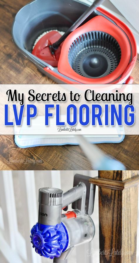 Great tips for how to clean Luxury Vinyl Plank Flooring (LVP) - has mop, robot vacuum, and floor cleaner recommendations! These cleaning ideas include the best way to keep up daily and weekly maintenance. Best Floor Cleaner For Laminate Floors, Mop Laminate Wood Floors, Cleaning Lvp Floors, How To Mop Laminate Floors, Lvp Floor Cleaner Diy, Best Mops For Laminate Floors, Best Mopping Solution For Laminate, How To Clean Laminate Wood Floors, How To Clean Lvp Flooring