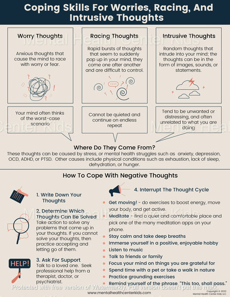 coping skills for negative thoughts handout for kids and teens Racing Thoughts Worksheet, Coping Activities For Adults, Coping Skills For High School Students, Reframing Thoughts Worksheet, Counseling Mental Health Coping Skills, Reframing Negative Thoughts Worksheet, Healthy Vs Unhealthy Coping Skills, Cbt Activities For Teens, Teen Therapy Activities Mental Health