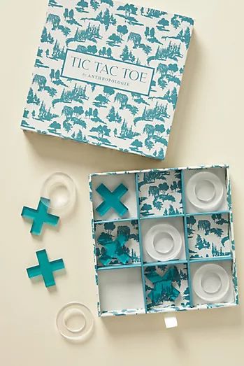 Furniture & Home Decor On Sale | AnthroLiving Tic Tac Toe Game, Dominoes Set, Classic Board Games, Tic Tac Toe, Go For It, Tic Tac, Classic Games, Cardboard Box, Box Design