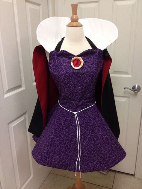 Evil Queen Costume Diy, Disney Tower Of Terror, Evil Queen Halloween Costume, Disney Aprons, Disney Tutu, Evil Queen Costume, Princess Aprons, Disney Evil Queen, Snow White Evil Queen