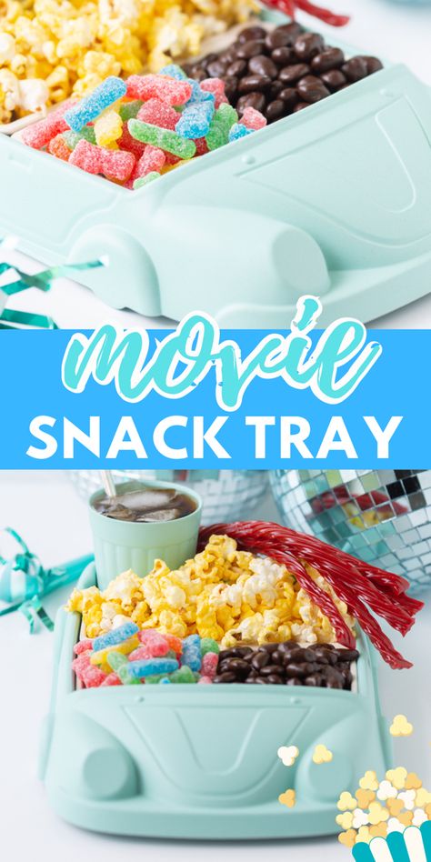 Movie Night Tray Ideas, Movie Night Tray, Movie Snack Tray, Snack Station, Unique Snacks, Your Next Movie, Movie Night Snacks, Dinner Tray, Movie Snacks