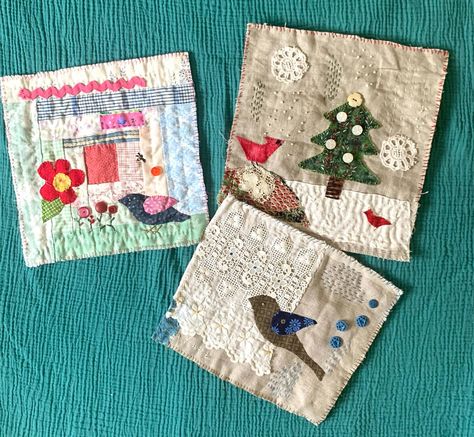 Back to stitching little “quilt fragments “. Peaceful, slow and fun! Using bits from family sewing over many years. Will be selling at a… | Instagram Slow Stitch Christmas, Slow Stitching Ideas, Fabric Collage, Stitch Ideas, Stitch Christmas, Slow Stitching, Christmas Quilts, Christmas 2024, Message Me