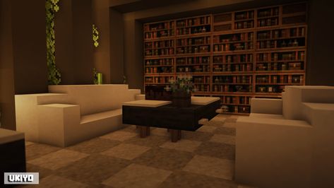 #foryou #fun #games #minecraft #aesthetic #caffe Office In Minecraft, Mincraft Couches Ideas, Minecraft Lab Interior, Big Living Room Ideas Open Concept, Minecraft Meeting Room, Minecraft Fantasy Interior, Minecraft Lounge Room, Library Minecraft Ideas, Minecraft Office Ideas