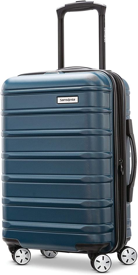 Amazon.com | Samsonite Omni 2 Hardside Expandable Luggage with Spinner Wheels, Nova Teal, Carry-On 20-Inch | Luggage Samsonite Suitcase, Best Suitcases, Samsonite Luggage, Suite Life, Carry On Size, Travel Capsule, Travel Outfit Summer, Spinner Luggage, Smart Tech