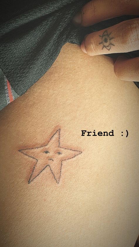 Hip Tattoo Stick And Poke, Cute Handpoke Tattoo, Easy Tattoo Cover Up Ideas, Patchwork Stick And Poke, Alt Stick And Poke Tattoo, Feet Stick And Poke, Masculine Stick And Poke, Bad Stick And Poke Tattoos, Cute Stick N Poke Ideas