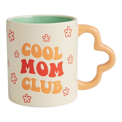 Peach And Teal Floral Cool Mom Club Ceramic Mug by World Market Cool Mom, Moms Club, Ceramic Kitchen, Mug Design, Mom Mug, World Market, Best Mom, Mug Designs, Favorite Things List