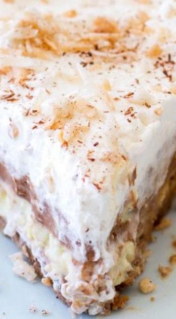 Chocolate Coconut Cream Pie, Coconut Cream Pie Recipes, Pie Pie, Bolo Fit, Cream Pies, Coconut Desserts, Coconut Pie, Dessert Simple, Cream Pie Recipes