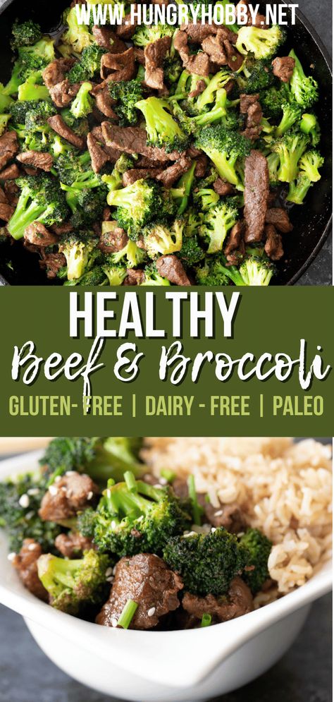 Healthy beef and broccoli recipe that is made in just one pan in under 20 minutes! This is a weekly staple that must be on your rotation! Healthy Beef And Broccoli Instant Pot, Trader Joe’s Beef And Broccoli, Easy Beef With Broccoli Recipes, Low Sodium Beef And Broccoli, Simple Beef And Broccoli Easy Recipe, Low Calorie Beef And Broccoli, Whole 30 Beef And Broccoli, Weight Watchers Beef And Broccoli, Broccoli And Beef Recipe