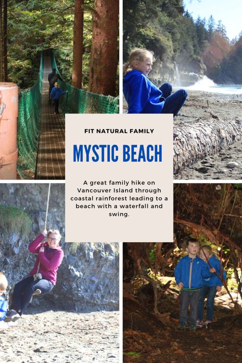 Mystic beach is part of the Juan De Fuca trail on Vancouver Island.  This is a fun hike to with kids with lots of things to find and see on the way.  Before heading out, it is best to check trail conditions as windfall can block portions of the trail.  Be prepared for mud as this hike is through coastal rainforest.   #BritishColumbia #Familyhike #HikingwithKids #MysticBeach #VancouverIsland Mystic Beach Vancouver Island, Travel Vancouver Island, Travel Vancouver, Family Hike, Dreamy Destinations, China Beach, Visit Vancouver, Vancouver Travel, Family Hiking