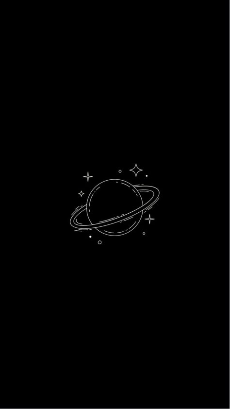 #planet #black #white #simple #night #dark #wallpaper #stars Moon Pc Wallpaper Aesthetic, Black Wallpaper Phone, Black Wallpaper Cute, Castlevania Wallpaper, Space Doodles, Instagram Black Theme, Wallpaper Boho, Dark Black Wallpaper, Phone Wallpaper Boho