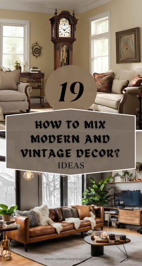 Discover 19 unique ideas for blending vintage charm with modern elegance in home decor. This trend guide offers innovative ways to mix old-world beauty with contemporary style, transforming your living space into a timeless sanctuary! Vintage And New Decor, Antique Vintage Living Room, Antique Wall Decor Living Room, How To Style Antique Furniture, How To Make A New Home Look Vintage, Mix Vintage And Modern Decor, Living Room With Antique Furniture, Vintage Antique Home Decor, Traditional Home Decor Style