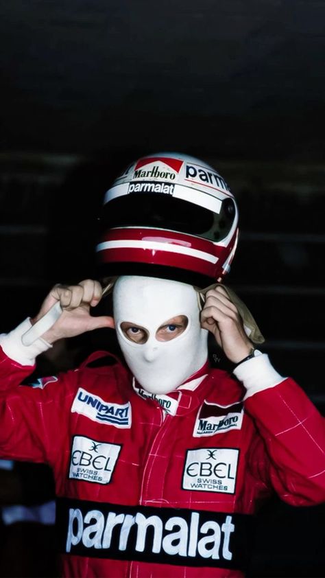 Niki Lauda Aesthetic, Nikki Lauda Wallpaper, Malboro Wallpapers, Niki Lauda Wallpaper, Red Car Aesthetic, Racer Wallpaper, Nikki Lauda, Formula 1 Aesthetic, Kereta Sport