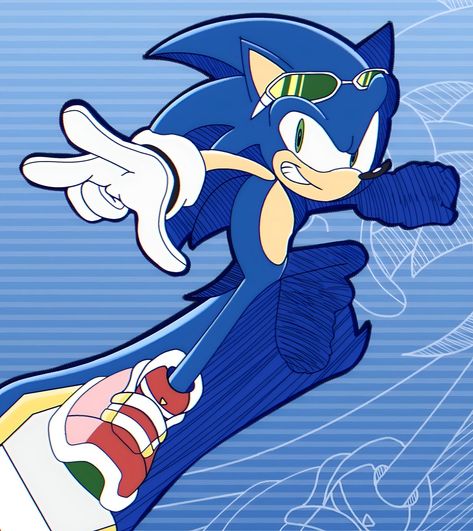 Sonic Riders Fanart, Sonic Pfp, Sonic Riders, Scenecore Art, Shadow Riders, Sonic Hedgehog, Sonic Franchise, Blue Hedgehog, Sonic 3