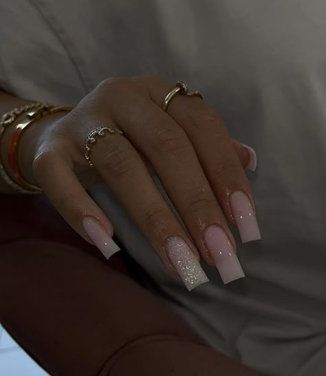 Her Nails, Bling Acrylic Nails, Pink Acrylic Nails, Square Acrylic Nails, Classy Nails, Best Acrylic Nails, Long Acrylic Nails, Cute Acrylic Nails, Holiday Nails