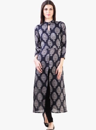 Open Kurti Designs, Front Open Kurti Designs, Latest Designer Kurtis, Kurta Style, Desi Wear, Kurti Patterns, Salwar Kamiz, Cotton Kurti Designs, Kurti Neck Designs