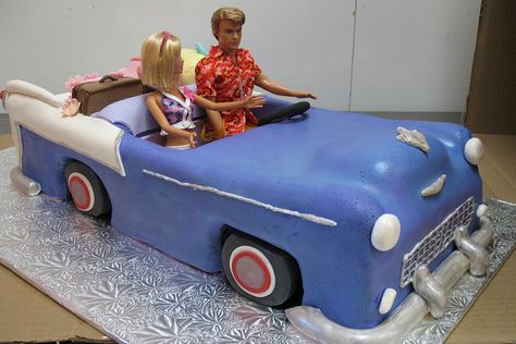 Groom’s Cake Idea - a cool car! | Creative Commons Flickr photo by Jamie Anderson Ken Birthday Cake, Barbie And Ken Cake, Ken Cake, Adorable Food, Barbie Birthday Cake, Barbie Theme Party, Barbie Car, Ken Dolls, Barbie Theme