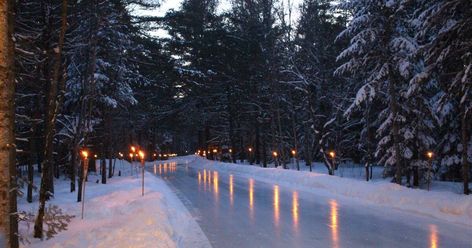 Forest Skating, Venue Business, Arch Inspiration, Montreal Travel, Ice Skating Rink, Travel Locations, Winter Beauty, Nature Trail, Dream Vacation