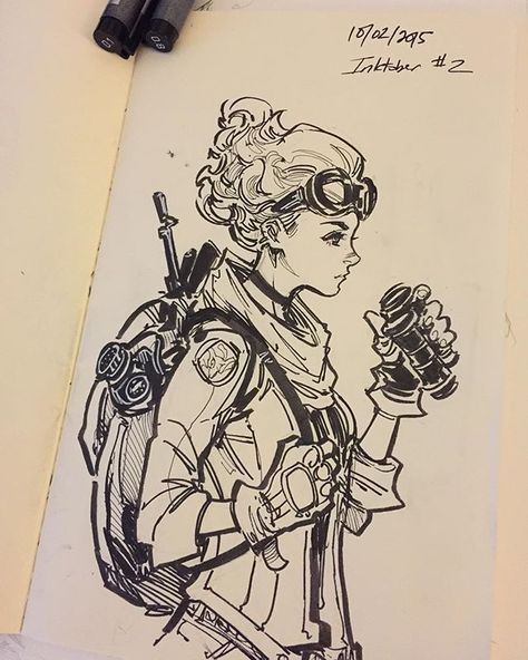 Inktober #2 - 15 min. Lola sketch, Aaaaand back to the drawing board, it's crunch time!  #lolaxoxo #inktober2015 #inktober 캐릭터 드로잉, Ink Drawings, Arte Inspo, Drawing Board, Art And Illustration, 영감을 주는 캐릭터, Malbec, Pablo Picasso, A Drawing