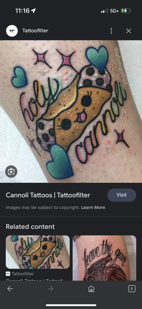 Cannoli Tattoo, Cannoli, Tattoos