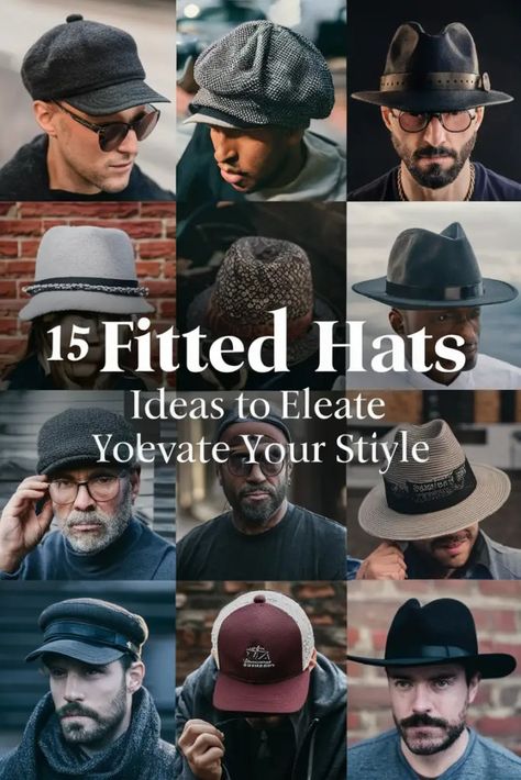 Fitted hats have been a staple in fashion for decades, crossing over from sports fields to streetwear and high fashion. They're more than just a way to keep the sun out of your eyes; they're a statement piece that can add personality and flair to any outfit. Let's explore some… Paperboy Hat Outfit, Types Of Mens Hats, Hat Styles Men, Hats For Small Heads, Swag Hats, Mens Hats Fashion, Mens Hats, Big Men Fashion, Unique Hats