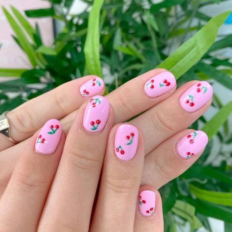 25 Festival Nail Ideas - Beauty Bay Edited Festival Gel Nails, Nails Cherries, Festival Nail Ideas, Easter Nail Designs, May Nails, Cherry Nails, Simple Gel Nails, Cute Gel Nails, Nails Only