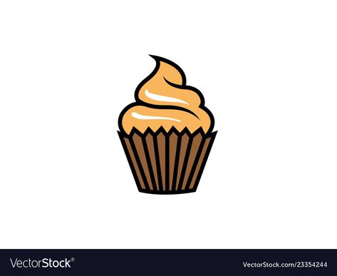 Muffin Logo, Logo Design Illustration, Design Illustration, Adobe Illustrator, Illustration Design, Cupcake, White Background, Muffins, Sketch Book