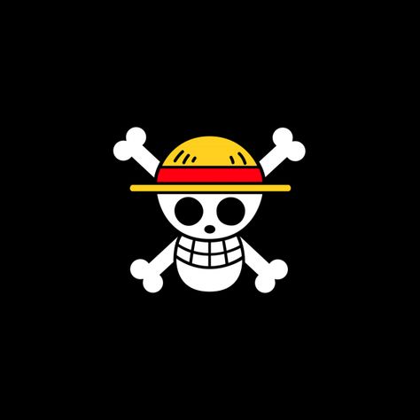 One Piece Logo, Pirate Flag, Flag, One Piece, Black