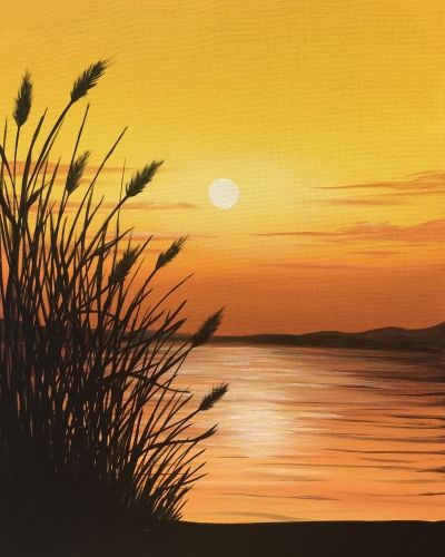 Seni Dan Kraf, Paint Nite, Soyut Sanat Tabloları, Nature Art Painting, Sunset Painting, Diy Canvas Art Painting, Beginner Painting, Diy Canvas Art, Canvas Art Painting