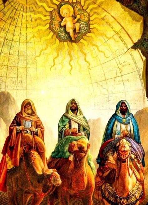 Dan Craig Art, Epiphany Of The Lord, Jesus In The Temple, The Epiphany, Roi Mage, Light Of Christ, Christian Artwork, Christ The King, Three Wise Men