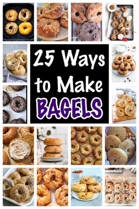 Brioche Bagel Recipe, Different Bagel Flavors, Homemade Bagel Flavors, Flavored Bagel Recipe, Bagel Food Truck, How To Make Bagels Homemade, Bagel Flavor Ideas, Banana Bagels, Gourmet Bagels